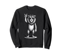 Lion Rock Music Retro Vintage Amante degli animali Felpa