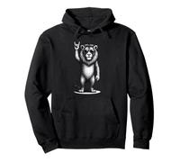 Lion Rock Music Retro Vintage Amante degli animali Felpa con Cappuccio