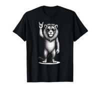 Lion Rock Music Retro Vintage Amante degli animali Maglietta