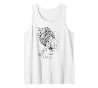 Lion Rule the Wild Regal King Ferce Predator Vibe da giungla Canotta