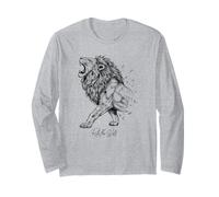 Lion Rule the Wild Regal King Ferce Predator Vibe da giungla Maglia a Manica