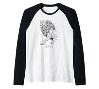 Lion Rule the Wild Regal King Ferce Predator Vibe da giungla Maglia con Maniche Raglan