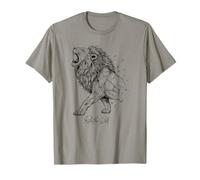 Lion Rule the Wild Regal King Ferce Predator Vibe da giungla Maglietta