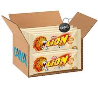 Lion Snack Size Barrette con Wafer Toffee al Cioccolato Bianco, Riso Soffiato e Caramello Confezione da 5 Barrette, 150g [CAIYA® BOX da 8 Confezioni]
