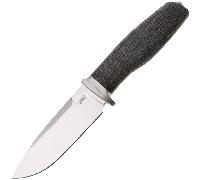 Lion Steel Coltello a lama fissa M390 BLACK Burlap, guardia in titanio, fodero in pelle AH BLB