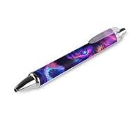 Lion Thunder - Penna a sfera retrattile colorata ed elegante da 0,5 mm, inchiostro nero per diari
