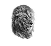 Lion Tiger Temporary Tattoos For Men Boys Realistic Waterproof Tattoos For Adult Party Supplies(004)