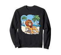 Lion vive la sua vita migliore in una vacanza tropicale Felpa