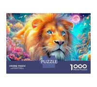 Lion with Bright Blue Eyes Puzzle Da 1000 Pezzi The Lion Puzzle Classici Per Bambini E Adulti 38x26cm/1000pcs