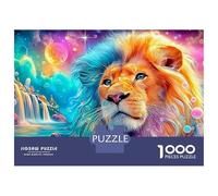 Lion with Cosmic Bubbles And Falls Puzzle Da 1000 Pezzi The Lion Giochi Di Puzzle Per La Famiglia Per Tutte Le Età 70x50cm/1000pcs