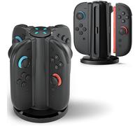 LIONCAST® Stazione di Ricarica Joy-Con per Nintendo Switch 2 [CON INDICATORE DI CARICA A LED] - Ricarica Nintendo Switch - Dock Switch 2 - Base Ricarica Joy-Con Switch - Compatibile con Switch 2