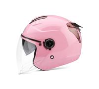 LIONCIANO Casco Per Adulti Con Doppia Visiera, Fibbia Di Sicurezza a 7 Paragrafi, Calotta In Abs Combinata Con Strato Tampone In Eps Per Fornire Una Migliore Protezione Alla Guida(Rosa,56-60CM)