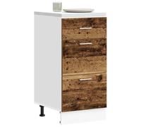 Lione, mobile da cucina moderno in legno di quercia, con molto spazio e design elegante, 40 x 46 x 81,5 cm, in legno