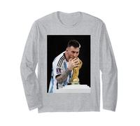 Lionel Messi Argentina Vince la Coppa del Mondo 2022 in Qatar Maglia a Manica