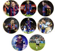 Lionel Messi Barcellona Calcio x8 Placcato Oro Souvenir Moneta Calcio Greatest