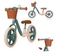 lionelo Alex Bici senza pedali per bambini da 3 anni fino 30kg Resistente e leggera solo 3kg Ruote in schiuma EVA 30cm Manubrio e sella regolabili Blocco dello sterzo Poggiapiedi Cestino