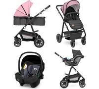 Lionelo Amber 3IN1 - Passeggino Trio Leggero Compatto 0-3 Anni + Navicella e Seggiolino Auto colore Pink Rose