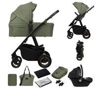 LIONELO AMBER PLUS Passeggino multifunzione 3 in 1 da 0 a 4 anni fino a 22 kg con gondola XL, seggiolino auto fino a 13 kg, schienale regolabile, grandi ruote fuoristrada 360o cappa XXL