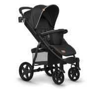 Lionelo Annet Plus - Passeggino Leggero Compatto Pieghevole 0-4 Anni 0-22 Kg Cappotta, Cestino Porta Oggetti, zanzariera e Corrimano colore Carbone