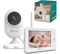 Lionelo Baby Monitor con videocamera Full HD Display 5 pollici Modalit notturna Comunicazione bidirezionale Portata 200m Allarme Sensore di movimento e te...