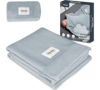lionelo Bamboo Blanket 100x75cm Leggera coperta neonato di bambù, Fasciatoio, Coltre per lettino 100% Cotone naturale, Morbido Antibatterico Ipoallergenico Antimicotico Dal primo giorno di vita