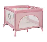 LIONELO Mille, lettino da viaggio e box 2 in 1, 100 x 100 cm fino a 15 kg, ingresso laterale con chiusura lampo, letto da viaggio per bambini con materasso, ruote con freno, facile da piegare