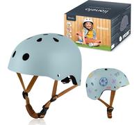 Lionelo HELMET Avventura creativa Casco Bici per Bambini Taglia S Regolabile 50-56 cm Ventilato Decorazione Personalizzabile, ABS & EPS Certificato Intertek Sicurezza e Stile per Piccoli Esploratori