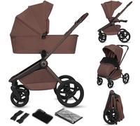 Lionelo FREYA Passeggino 2in1 (0-4 Anni, 0-22 Kg), Navicella Pieghevole e Passeggino Neonati, Posizione Sdraiata, Sospensioni e Ruote PU, Capottina UPF50+, Fibbia Magnetica, Ventilazione, Accessori