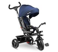 Lionelo Haari 2 in 1 Triciclo bici e passeggino per bambini fino a 25kg, Pieghevole, Fronte mamma e strada, Regorabile compatto con Borsa e portabibite, Cinture a 3punti da 1 a 5 anni