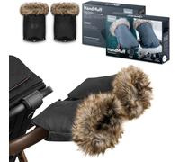 LIONELO HANDMUFF Scaldamani per passeggino per donna e uomo, guanti antigelo per passeggino in pile, scaldamani impermeabile e antivento, taglia unica inseto staccabile