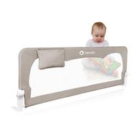 lionelo Hanna Sponda letto universale barriera protettiva per letto, Altezza 65cm, Installazione facile, 180 gradi di reclinazione, Sponda pieghevole con blocco StandSafe, Cinture SecureBelt e Tasca