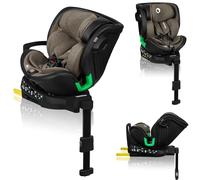 Lionelo Harmony i-Size Seggiolino Auto Girevole 360° per Bambini 0-12 Anni (40-150 cm) con ISOFIX e Gamba di Supporto Fronte e retro marcia, 5-liveli Reclinabile Protezione Laterale (Verde oliva)
