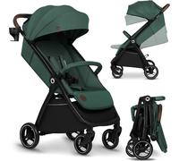 Lionelo Ingrid - Passeggino Leggero Compatto Pieghevole 0-4 Anni 0-22 Kg Cappottina Cestino e Manubrio colore Green Emerald