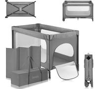 lionelo JASMIN Premium Lettino da Viaggio per Bambini 0-36 Mesi Culla Pieghevole per Neonati Fino 15kg con Materasso Innovativo in Schiuma T25, 2 Livelli di Altezza, Sistema Easy Fold e Ruote