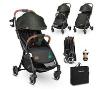 LIONELO Julie One Passeggino leggero e pieghevole da 0 mesi fino 22 kg Compatto con zanzariera, coprigambe, portabibite e borsa, Poggiapiedi regolabili e schienale alla posizione a sdraiata (Verde)