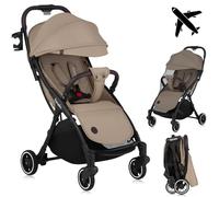 LIONELO Julie One Passeggino leggero e pieghevole da 0 mesi fino 22kg Compatto con zanzariera Coprigambe, portabibite e borsa Poggiapiedi egolabili e schienale alla posizione a sdraiata (BEIGE SAND)