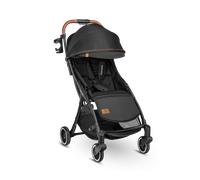 Lionelo JULIE - Passeggino Leggero Compatto Pieghevole da 0+M fino 22 Kg completo di Coprigambe, telo Zanzariera e Portabicchieri colore Nero