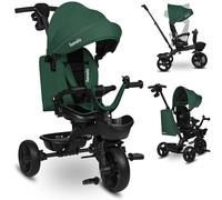 LIONELO Kori Triciclo Evolutivo per Bambini da 1.5 Anni fino a 25 kg Sedile Girevole 360° Telaio ultraleggero in lega di magnesio, Pneumatici resistenti, Maniglione per genitori e Accessori