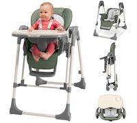 LIONELO Laurice 2in1 Seggiolone pappa e altalena per bambini da 6 a 36 mesi Funzione dondolo e Ninne nanne 5 Livelli di altezza Regolazione Pieghevole e Portatile Cinture 5punti