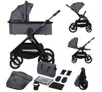 LIONELO LAYLA Passeggino combinato 2 in 1 da 0 a 48 mesi fino a 22 kg, navicella fino a 9 kg, schienale e poggiapiedi regolabili, AiryDots, ruote in poliuretano girevoli a 360°, sospensione completa