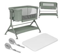 lionelo Leonie Lettino Co-Sleeping da Affiancare per Neonato con Materasso