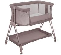 lionelo LUNA lettino portatile con materasso, co-sleeping, da neonato a 9kg, altezza e inclinazione regolabili, 4 ruote con blocco, fissaggio al letto dei genitori, arioso lettino da affiancare