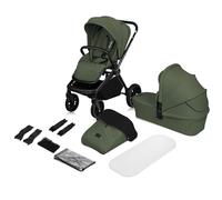 LIONELO MIKA PLUS 2in1 Passeggino Duo per Neonati e Bambini 0-48 mesi fino a 22kg Navicella fino a 9kg Schienale e Poggiapiedi Regolabili Amortizzazione AiryDots, Ruote Girevoli PU 360° Cappottina XXL