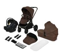 LIONELO MIKA PLUS 3in1 Passeggino Trio per neonati e bambini 0-48 mesi fino a 22kg Navicella fino a 9kg Seggiolino auto Ovetto fino a 13kg, Schienale regolabile, Sospensioni, Ruote 360° Cappottina XXL