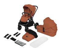LIONELO MIKA PLUS 2 in 1 Passeggino Duo per Bambini 0-48 mesi fino a 2 kg Navicella fino a 9 kg, Schienale e Poggiapiedi Regolabili, Amortizzazione, AiryDots, Ruote Girevoli PU 360° Cappottina XXL