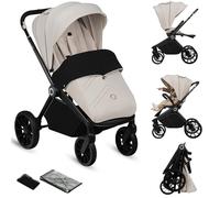 LIONELO MIKA PLUS Passeggino per Bambini 6-48 Mesi fino a 22 kg, Schienale e Poggiapiedi Regolabili, Ammortizzazione, Ruote girevoli in PU a 360° Cappuccio impermeabile XXL, UPF50+