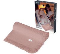 lionelo MUSLIN BLANKET Copertina Neonato in Cotone 100% Mussola, 70 x 100 cm, 6 Strati Morbida e Traspirante 4 Stagioni, Coperta Neonato per Carrozzina e Culla, Frange Rinforzate, Idea Regalo