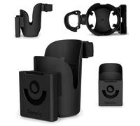 LIONELO OVE 2 in 1 Universale Portabibite per passeggino Portabicchieri per Bottiglia o Caffè e Smartphone Sistema di Fissaggio 360°gradi Adatto alla Maggior Parte delle Bottiglie e Degli Telefono