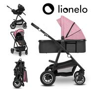 LIONELO® Passeggino 3 in 1 combinato auto guscio bambino? Rosa rosa