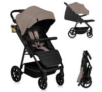 LIONELO Passeggino compatto e laggero MIRA per bambini da 6 mesi a 4 anni/ 22 kg, Ruote girevoli a 360° Sospensione completa, Schienale e Poggiapiedi regolabili, Capottina XXL UPF50+, Ampio cestino